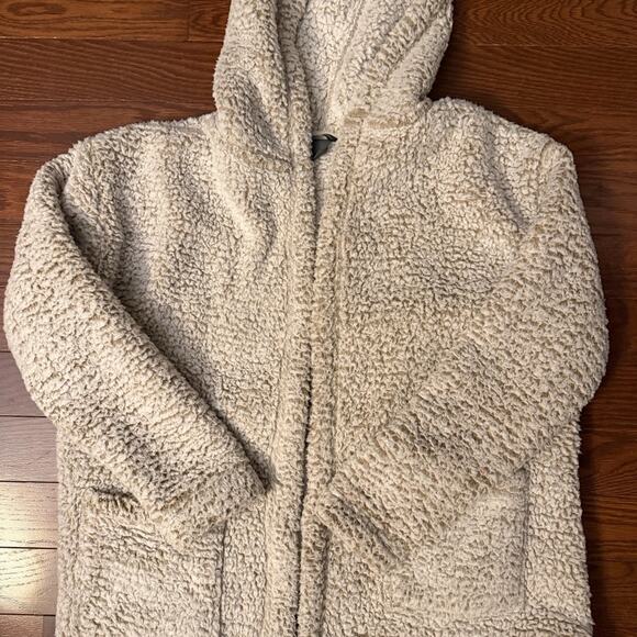 Eddie Bauer Fireside Plush Ultra Soft Hooded Open Front Sherpa Cardigan Size L - Picture 3 of 8